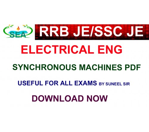 RRB JE/SSC JE SYNCHRONOUS MACHINES NOTES WITH IMP MCQ'S